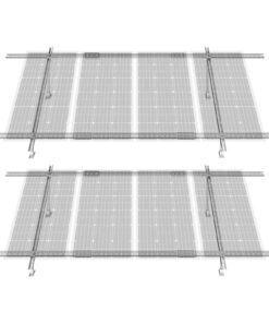 VEVOR 2 комплекта регулируемых креплений для солнечных панелей 30°–60°, наземная стойка из углеродистой стали для 4–8 панелей, для автономных систем, RV, лодок