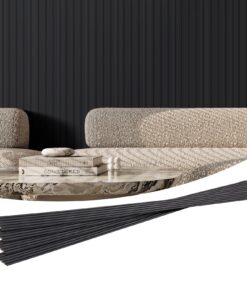 VEVOR матовые черные акустические панели WPC, 8 шт. 245x16,5 см, декоративные панели для снижения шума в современном интерьере