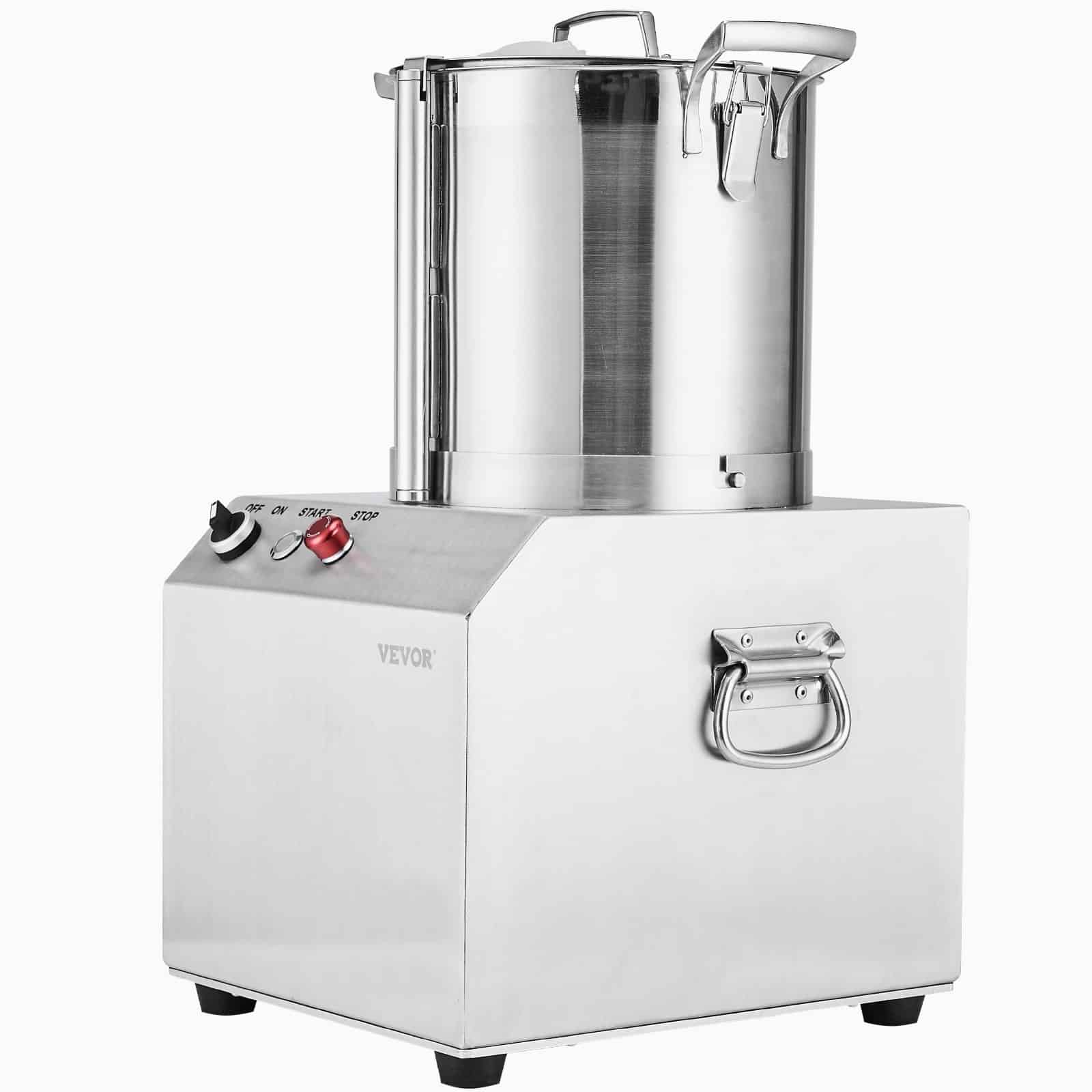 VEVOR 10L Commercial Food Processor & Vegetable Chopper, 1100W Stainless Steel with 2 S-Curve Blades, for Vegetables & Fruits - Зображення 12