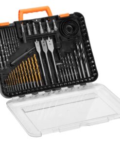 VEVOR 100-Piece Drill & Screwdriver Bit Set for Wood, Metal, Masonry & Plastic with Carry Case