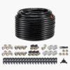VEVOR 60.96m x 19mm HDPE-Aluminum Air Line Kit, Leak-Proof Compressed Air Piping System for Workshop & Garage Use