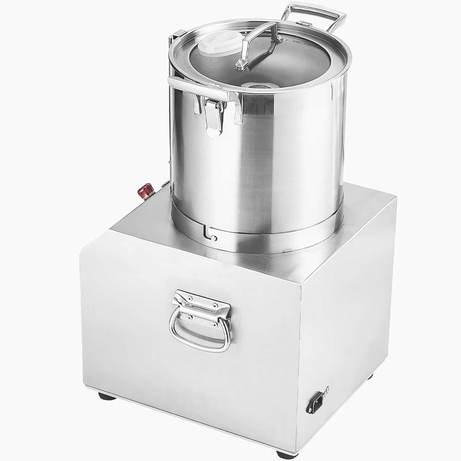 VEVOR 4L Stainless Steel Commercial Food Processor & Vegetable Chopper with 2 S-Curve Blades, 550W Motor, for Fruits & Nuts - Зображення 11