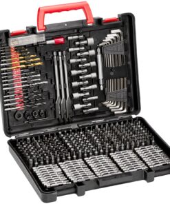 VEVOR 318-Piece Drill & Driver Bit Set for Wood, Metal, Masonry & Plastic with Case – HSS, CR-V Bits & Accessories