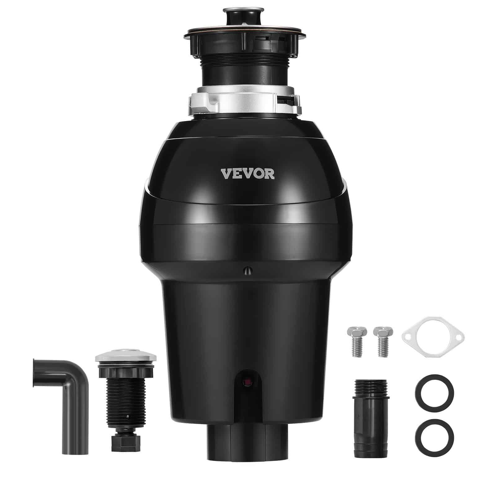 VEVOR 1 HP Food Waste Disposer, 3960 RPM Continuous Feed Garbage Disposal with Noise Reduction & EZ Mount, Stainless Steel