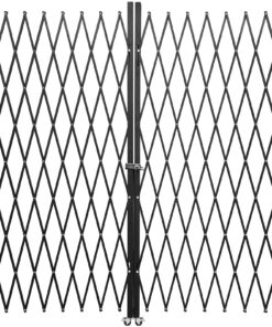 VEVOR Double Folding Security Gate 310×154 cm, Heavy-Duty Steel Retractable Scissor Door with Lock & Casters