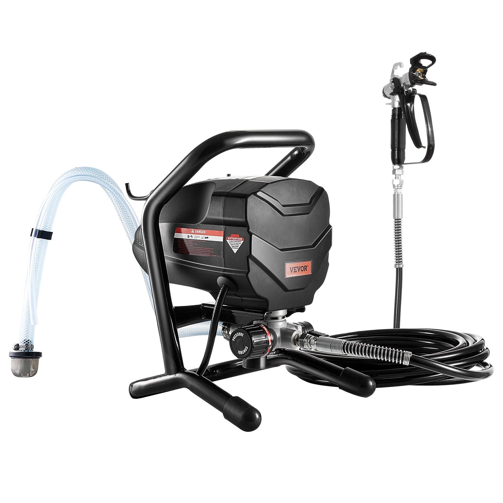 VEVOR 650W Airless Paint Sprayer with 3000PSI Pressure, 30cm Extension Rod & Cleaning Kit for Indoor/Outdoor Painting - Image 12