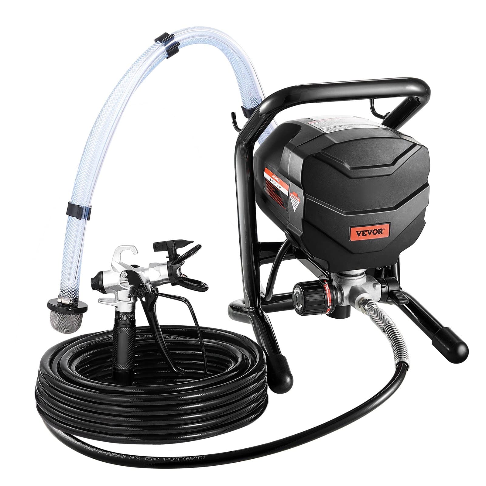 VEVOR 650W Airless Paint Sprayer with 3000PSI Pressure, 30cm Extension Rod & Cleaning Kit for Indoor/Outdoor Painting - Image 9