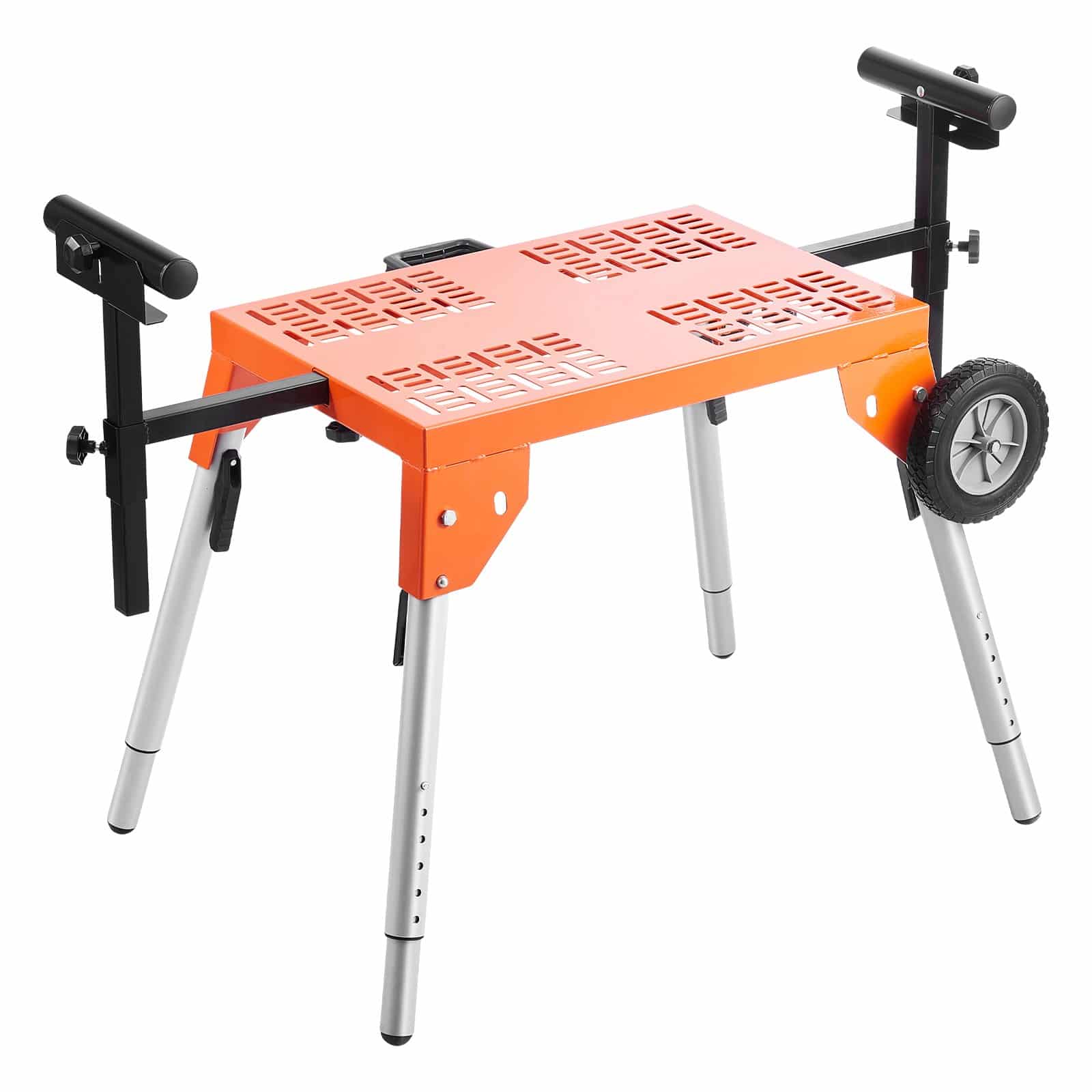 VEVOR Rolling Miter Saw Stand with Tabletop, Adjustable Height 68–83.5 cm, Foldable Steel Frame, 150 kg Load Capacity - Зображення 10