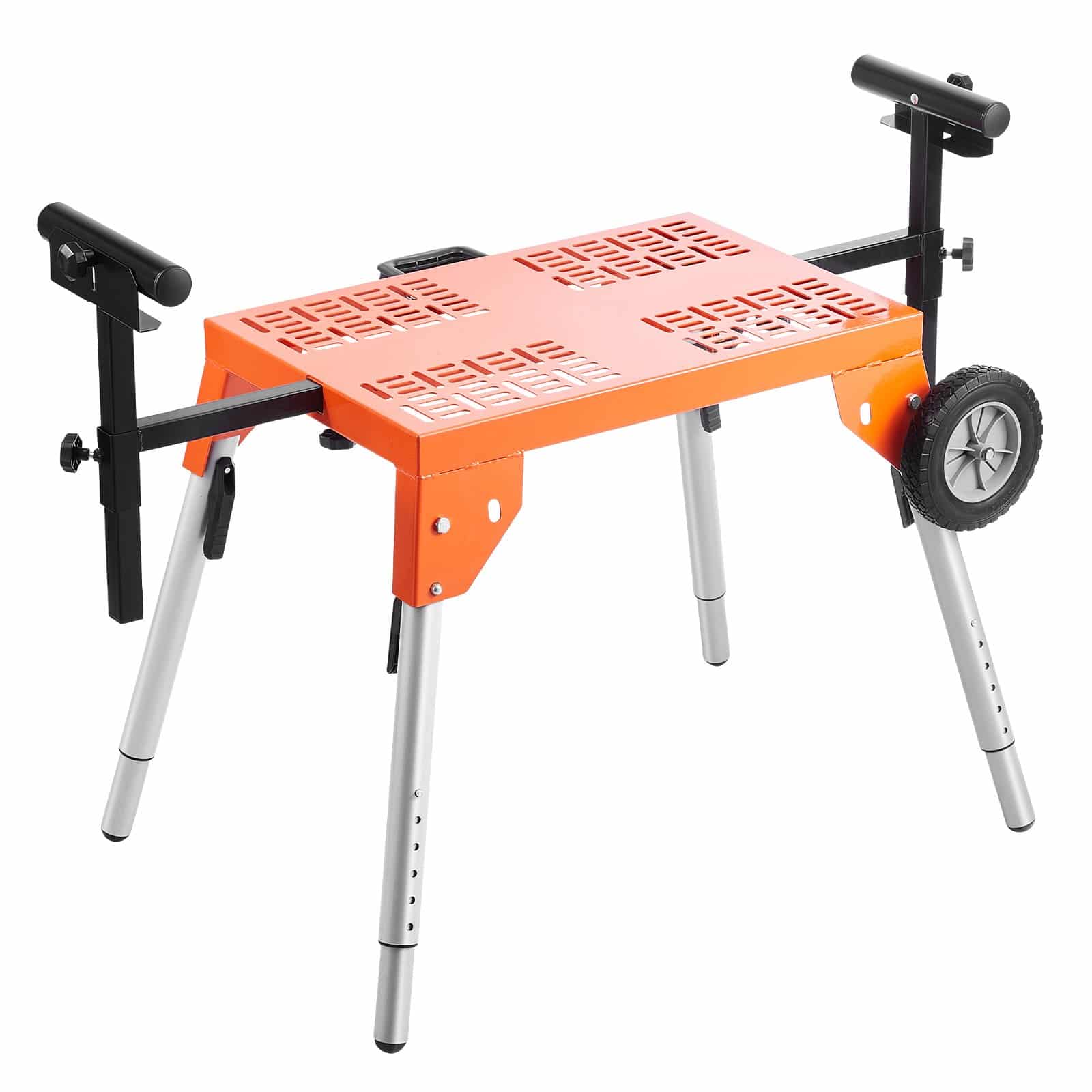 VEVOR Rolling Miter Saw Stand with Tabletop, Adjustable Height 68–83.5 cm, Foldable Steel Frame, 150 kg Load Capacity - Зображення 12