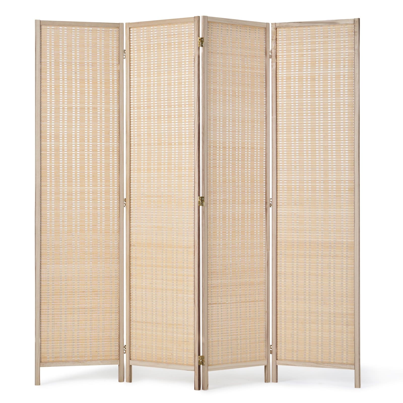 VEVOR 4-Panel Bamboo Room Divider, Hand-Woven Folding Privacy Screen with Hinges, Freestanding Natural Partition Wall – Paveikslėlis 11