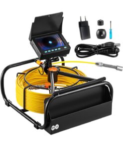 VEVOR Sewer Inspection Camera with 50m Cable, 4.3'' LCD, 6 LED Lights, 16GB, 3X Zoom, 8500mAh Battery, IP68 Waterproof