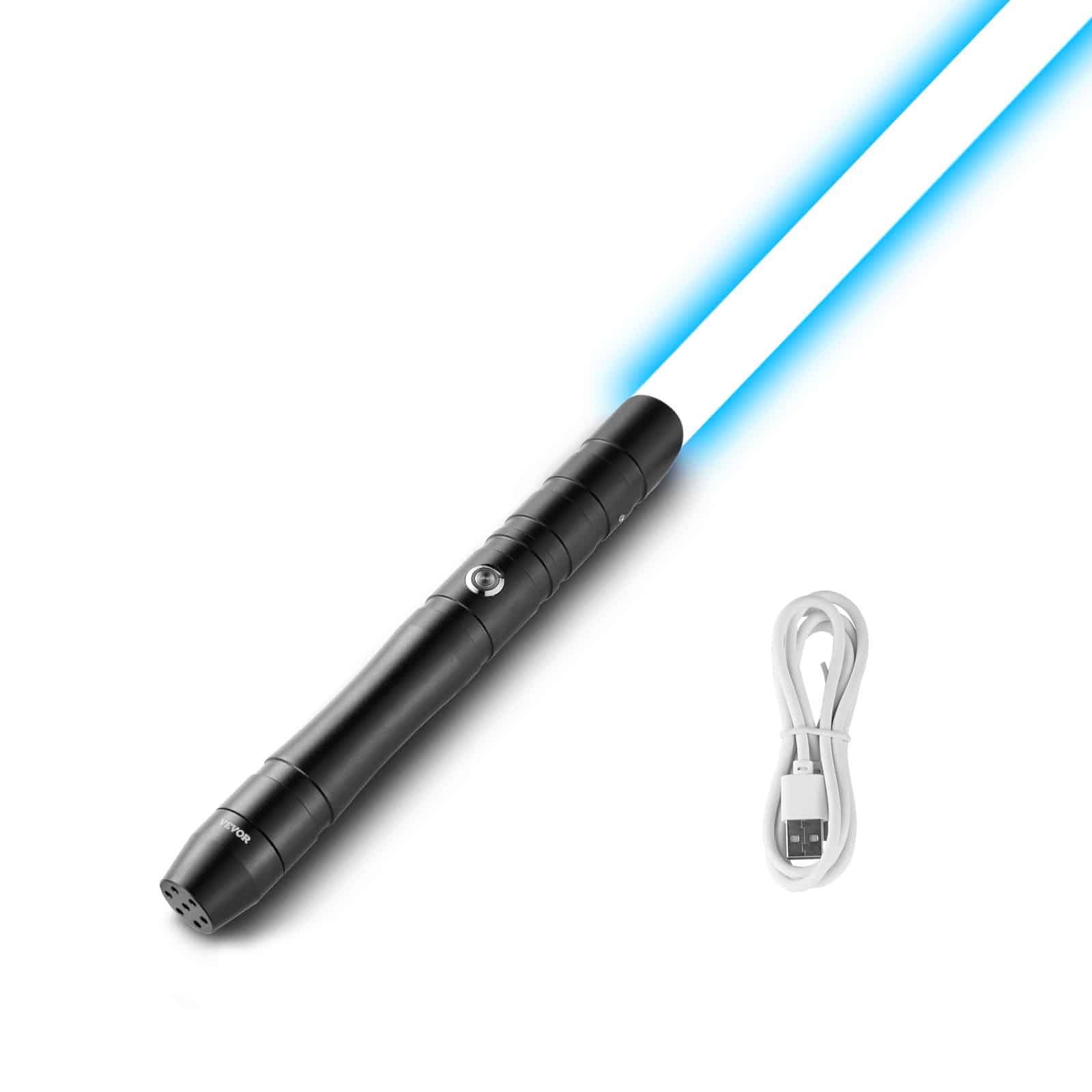 VEVOR 96cm RGB Light Up Sword Toy зі звуковими ефектами, акумуляторний, для дітей та дорослих, косплей, Хеллоуїн, день народження - чорний