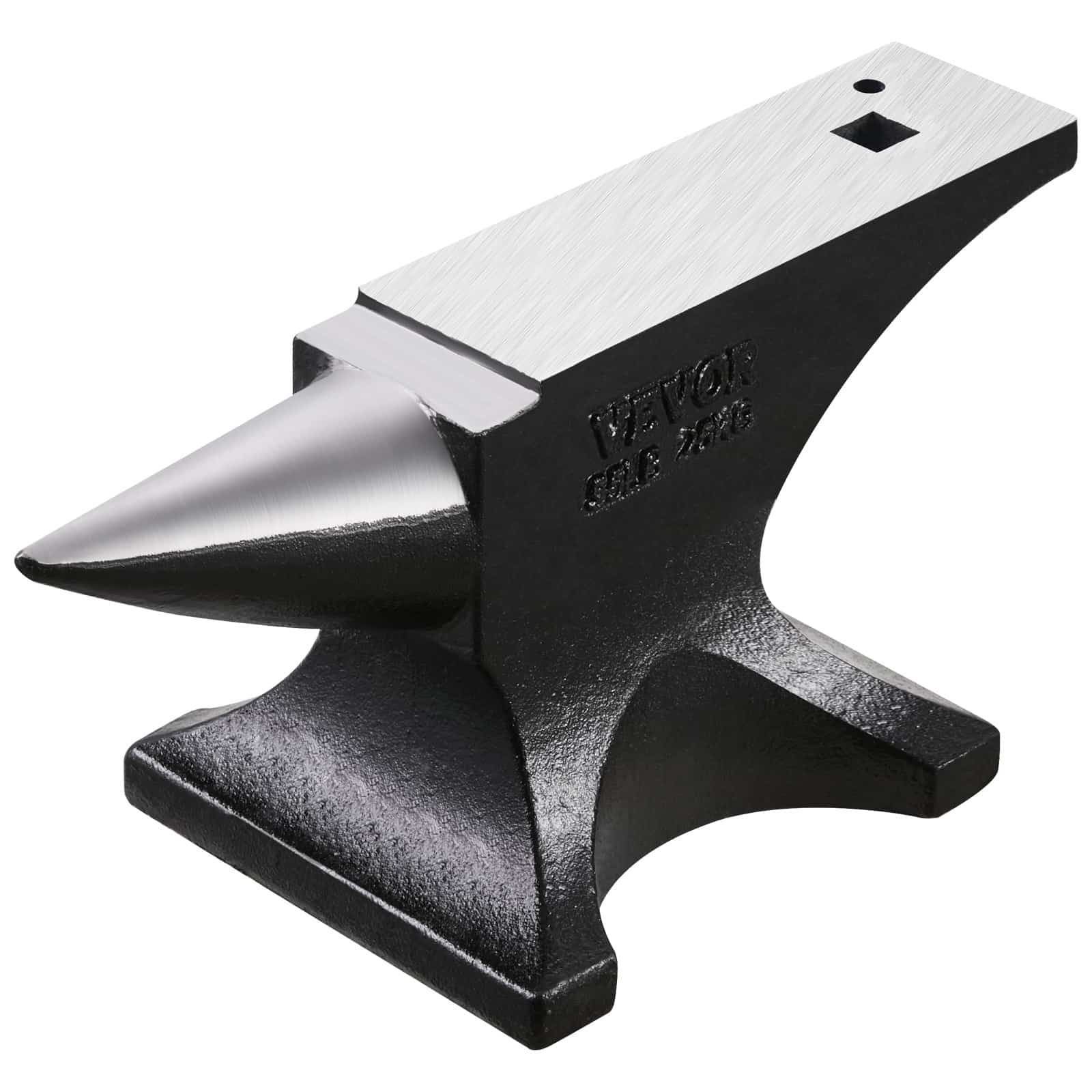 VEVOR 25kg Cast Steel Single Horn Anvil – High Hardness Blacksmith Tool with Stable Base & Cutting Table for Forging & Shaping