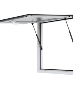 VEVOR 91x91 cm Aluminum Concession Window with Awning, Lock & Hydraulic Rods for Food Trucks & Trailers