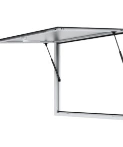 VEVOR 122x91cm Aluminum Food Truck Concession Window with Awning, Lock & Hydraulic Opening – Durable Service Window