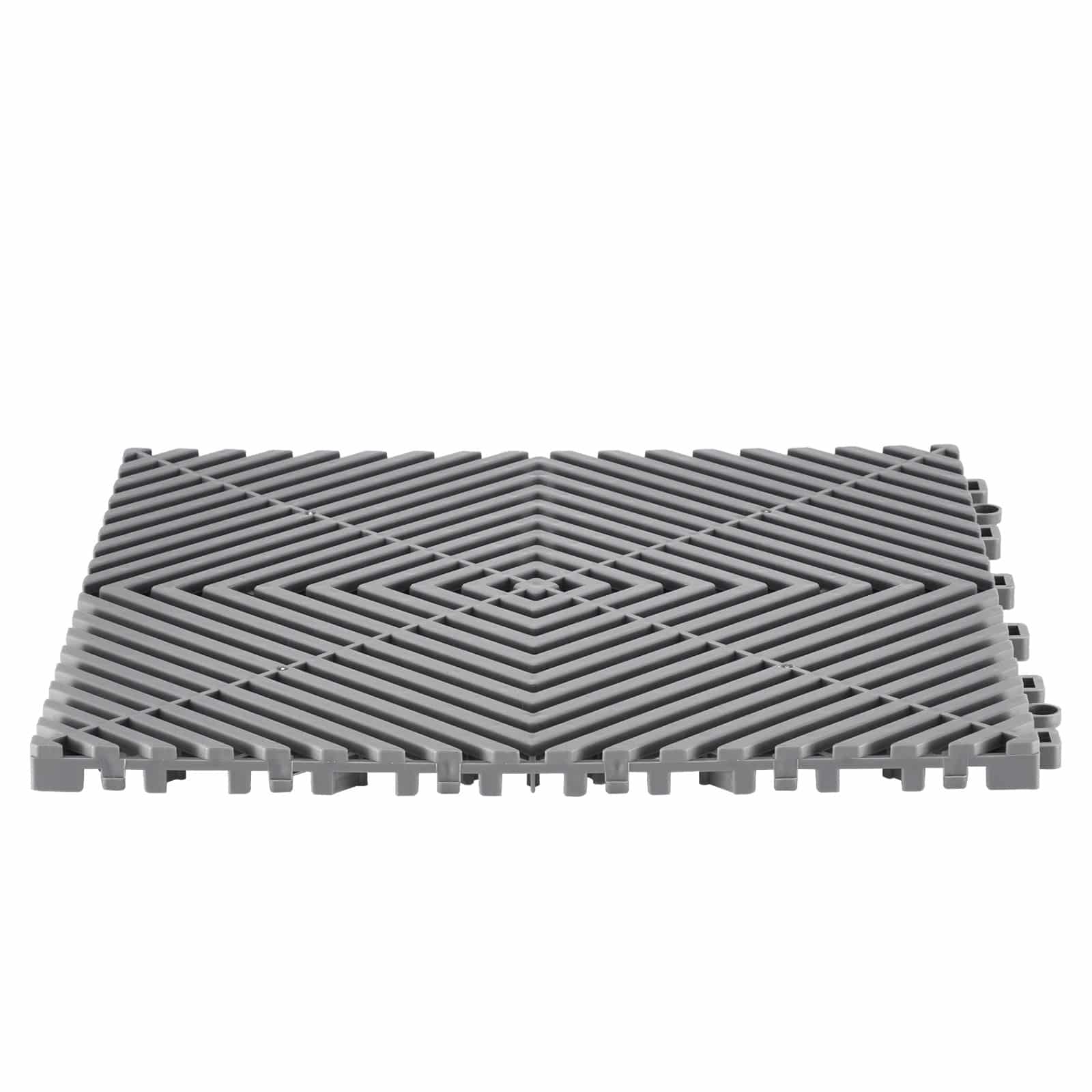 VEVOR Interlocking Drainage Mats - 12x12 Inch Modular Floor Tiles For Garage & Outdoor Use - 55 Piece Set