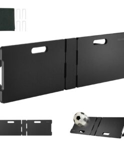 VEVOR Soccer Rebounder Board 114x33 cm, Foldable HDPE Kickback Wall with 2 Angles for Kids & Adults Training