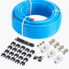 VEVOR 30.5m x 19mm HDPE-Aluminum Compressed Air Line Kit - Leak-Proof, Pressure-Resistant Pipe System for Garages & Workshops