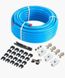 VEVOR 30.5m x 19mm HDPE-Aluminum Compressed Air Line Kit - Leak-Proof, Pressure-Resistant Pipe System for Garages & Workshops
