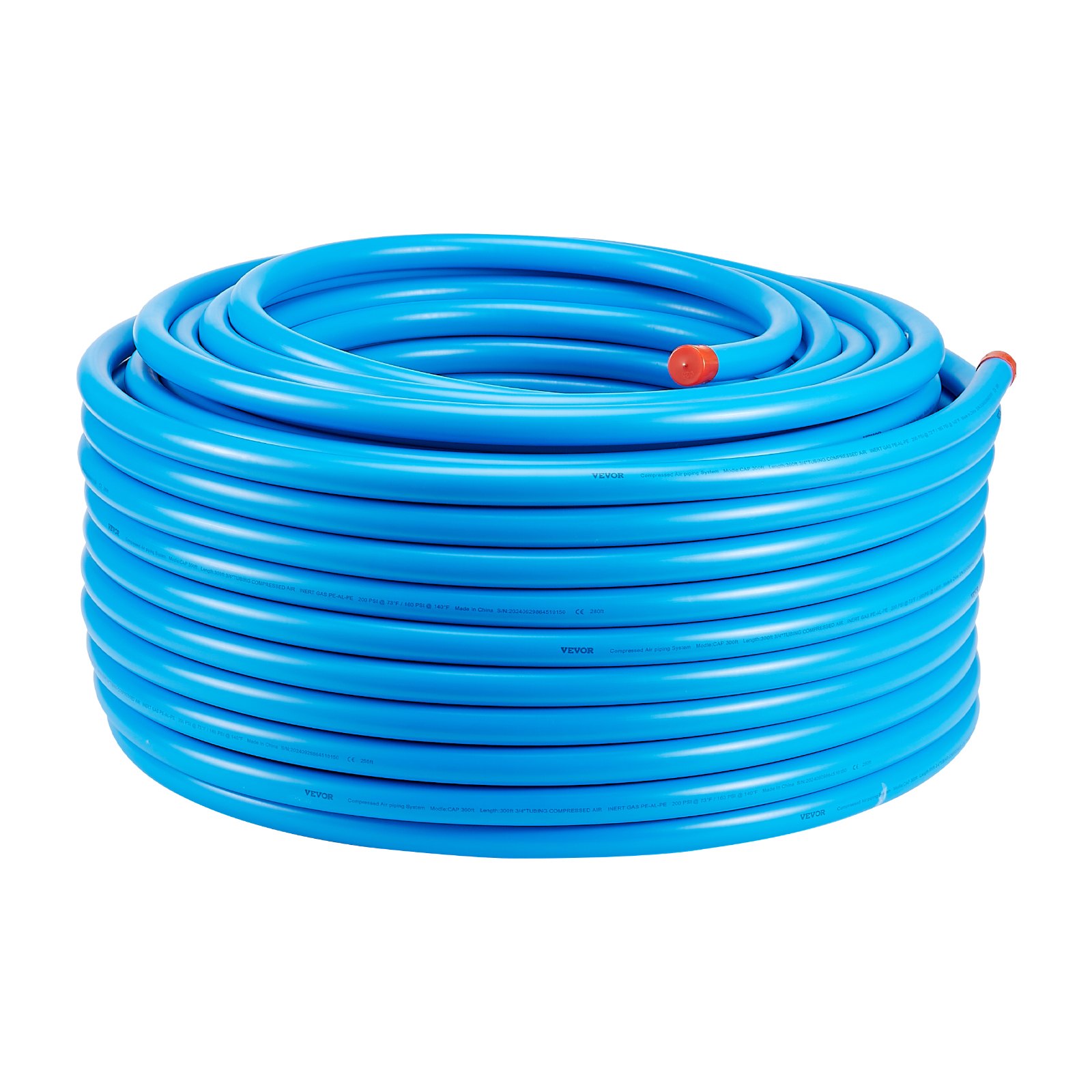 VEVOR 60m x 19mm HDPE-Aluminum Compressed Air Line Kit, Leak-Proof Piping System with Fittings for Garages & Workshops, Blue — Attēls 10