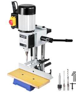VEVOR 550W Benchtop Mortising Machine, 2800RPM Hollow Chisel Mortiser with Bit Set for Round & Square Wood Holes