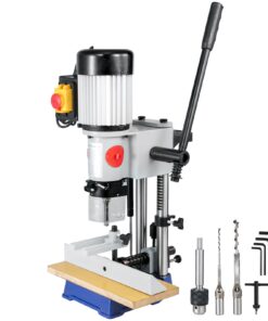 VEVOR 370W Benchtop Mortising Machine, 1400RPM Drill Press, 13mm Chuck, Wood Mortise & Metal Drilling Cutter, 27kg