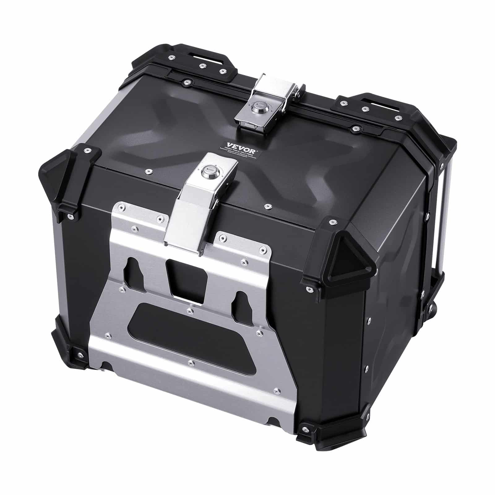 VEVOR 55L Waterproof Aluminum Motorcycle Top Case with Lock, Back Cushion & Leather Lining, Fits 99% Motorbike Frames - Pilt 11