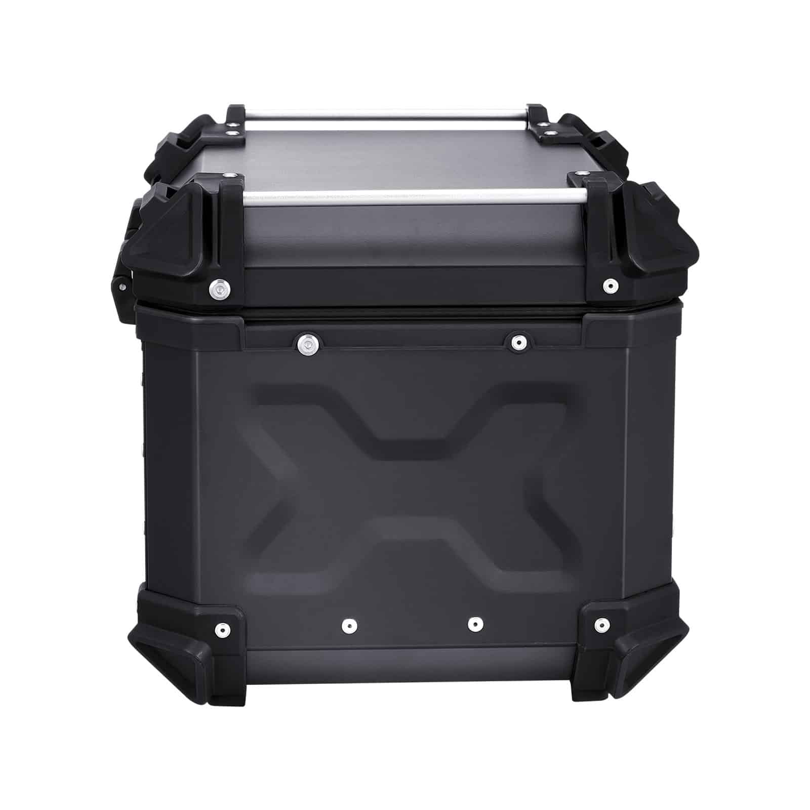 VEVOR 55L Waterproof Aluminum Motorcycle Top Case with Lock, Back Cushion & Leather Lining, Fits 99% Motorbike Frames - Pilt 12