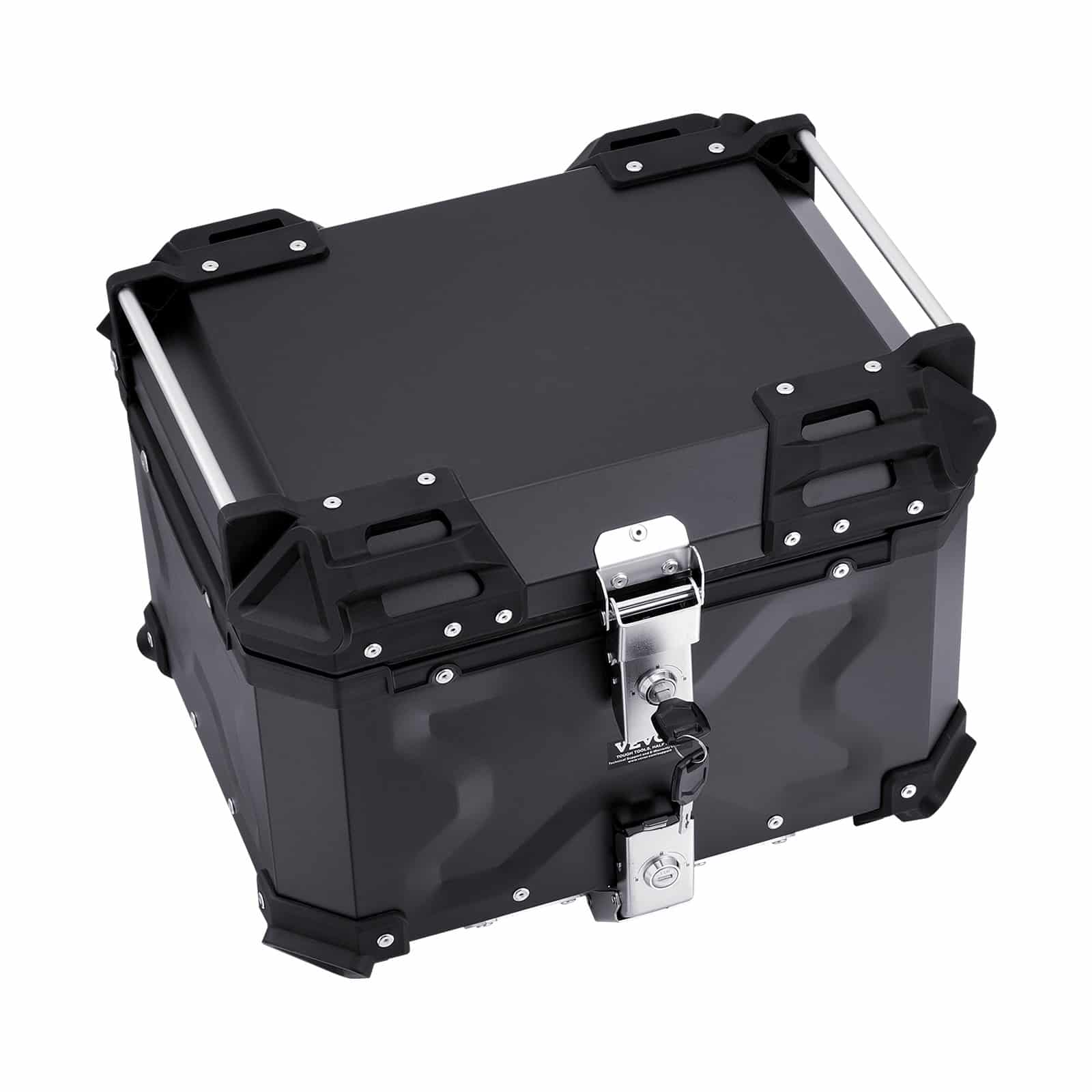 VEVOR 55L Waterproof Aluminum Motorcycle Top Case with Lock, Back Cushion & Leather Lining, Fits 99% Motorbike Frames - Pilt 9