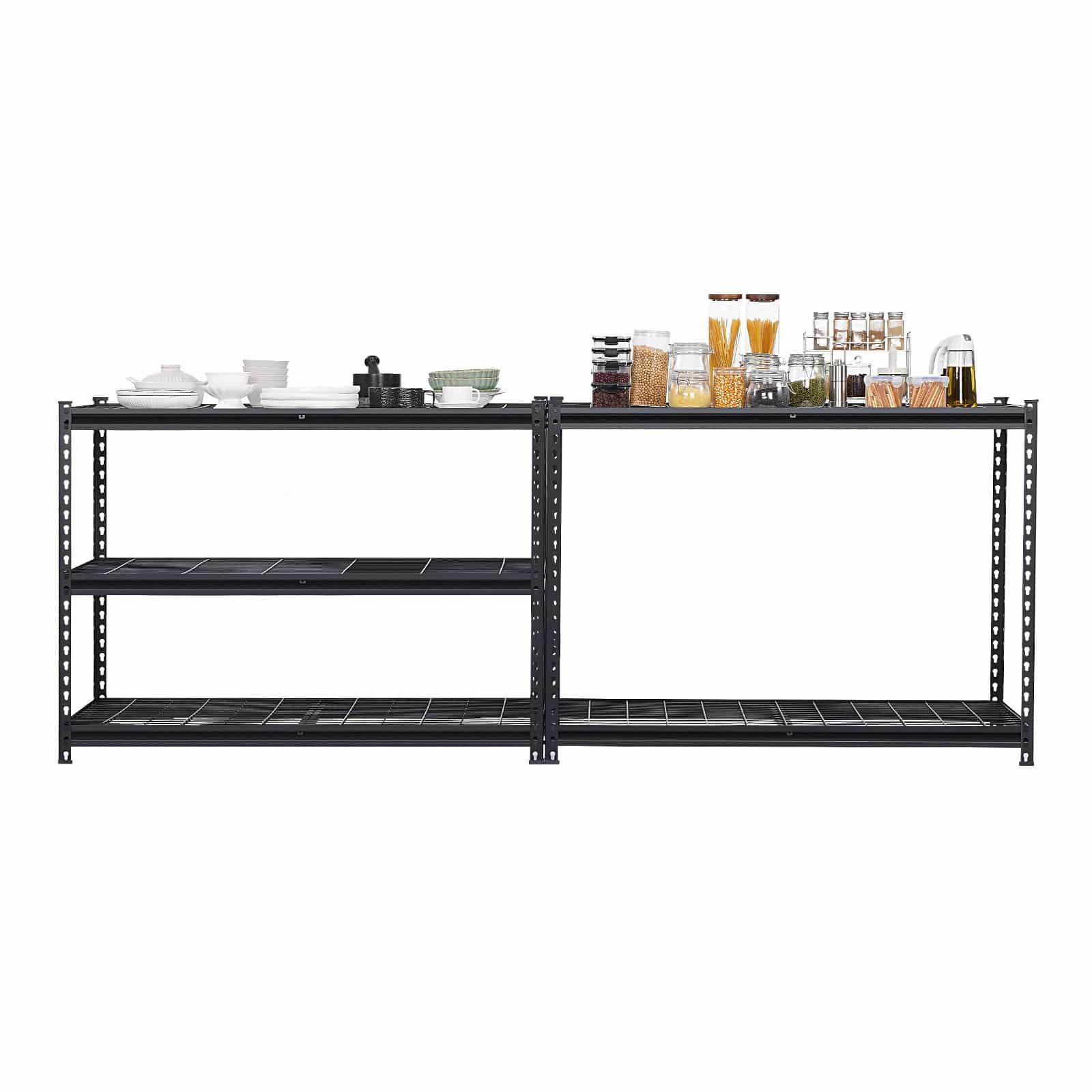VEVOR Heavy Duty Metal Storage Shelves, 1360 kg Load, 5-Tier Adjustable Garage Rack, 61x122x183 cm, for Warehouse, Kitchen, Black — attēls 11