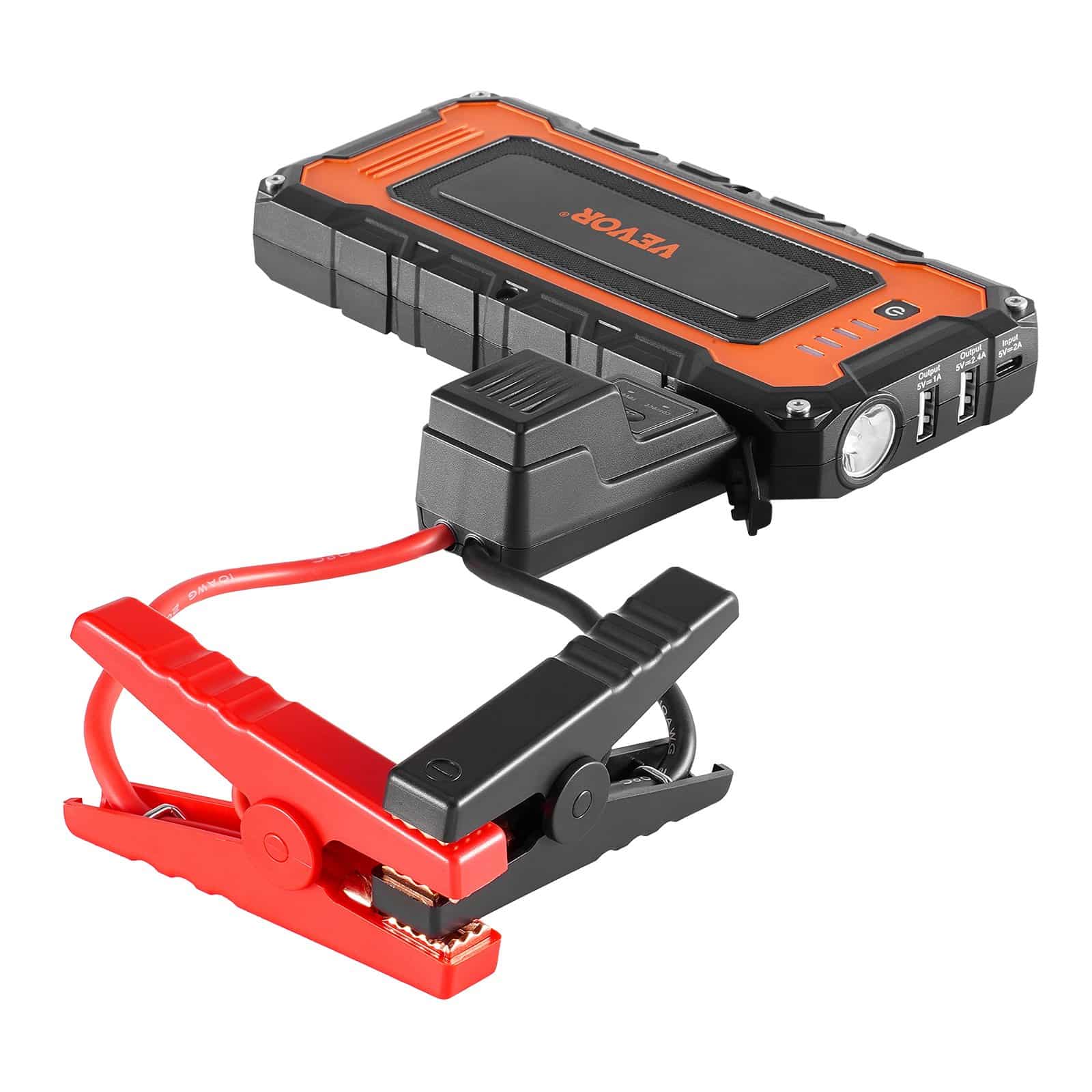 VEVOR 3000A Portable Car Jump Starter with 59.2Wh Battery, Air Compressor, LED Light, LCD, for Gas/Diesel Engines up to 10L/8L - Зображення 11