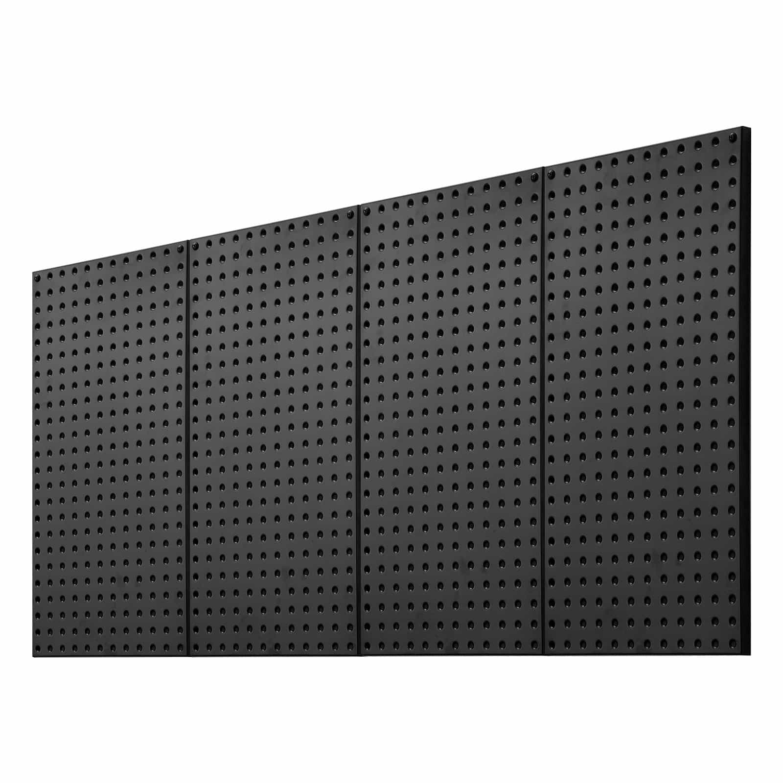 VEVOR Heavy-Duty Steel Pegboard Wall Organizer, 60x30cm, 4 Panels, Tool Storage for Garage, Workshop, Kitchen, Black — Attēls 12