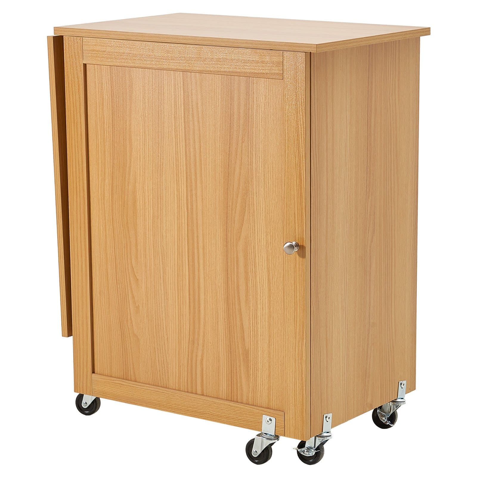 VEVOR Folding Sewing Table with Storage, Wheels, Shelves & Trays, Compact MDF Sewing Cabinet, 40kg Load, Wood Finish - Зображення 10