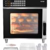 VEVOR 58L Commercial Convection Oven, 2800W Countertop Stainless Steel Electric Oven with 4 Racks, Timer & Accessories