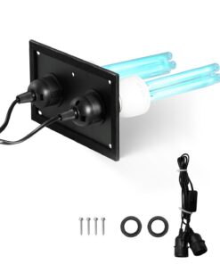 VEVOR 50Вт HVAC UV очищувач повітря з 254нм UVC лампою, 2 запасні лампи, 12,7см для кондиціонерних каналів, до 223м²