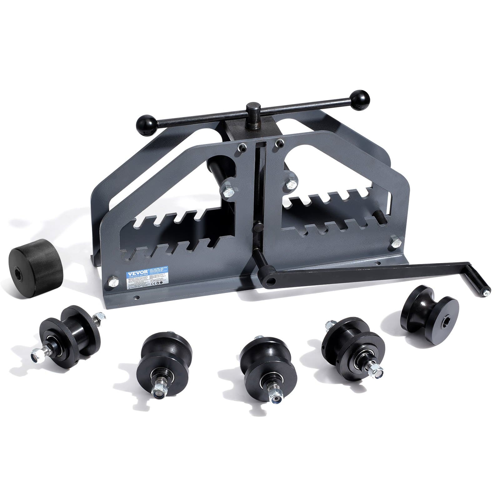 VEVOR Manual Tube Roller Bender with 6 Dies, Bends Tubes up to 38 mm, 360° for Steel, Copper, Aluminum – HVAC & Auto Repair