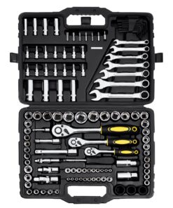VEVOR 121-Piece Mechanics Tool Set with Metric/SAE Sockets, Ratchets, Bits & Case – Alloy Steel Kit for Automotive & DIY