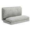 VEVOR 3-in-1 Folding Sofa Bed, Light Grey Full Size Convertible Chair with Memory Foam & Washable Cover for Living Room