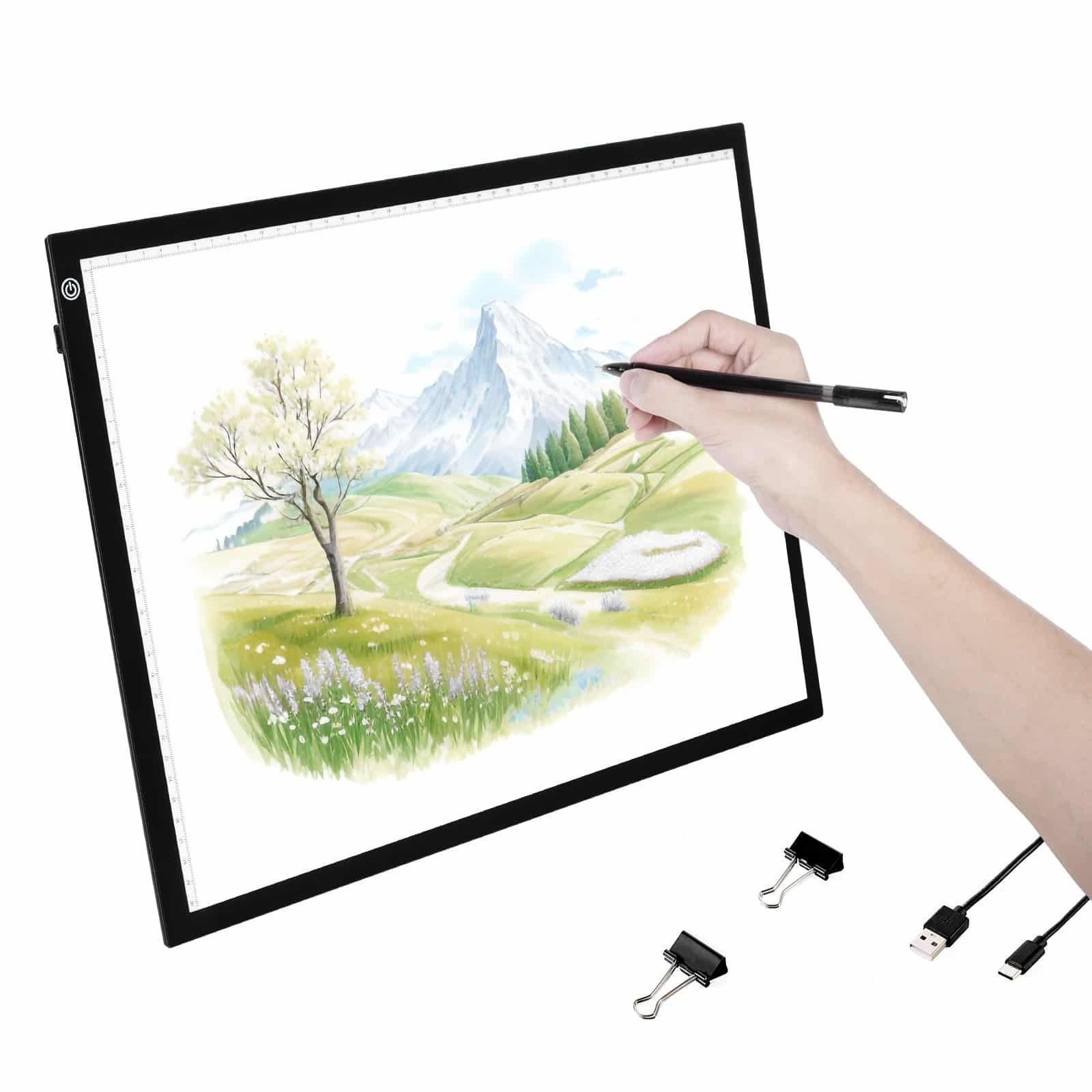 VEVOR A3 LED Light Pad – Ultra-Thin USB Light Board with 3-Level Dimming for Tracing, Drawing, Animation & Diamond Painting