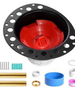 VEVOR PVC Freestanding Tub Drain Kit with 2 Brass Tail Pipes & Adapter, for Freestanding, Floor & Island Bathtubs