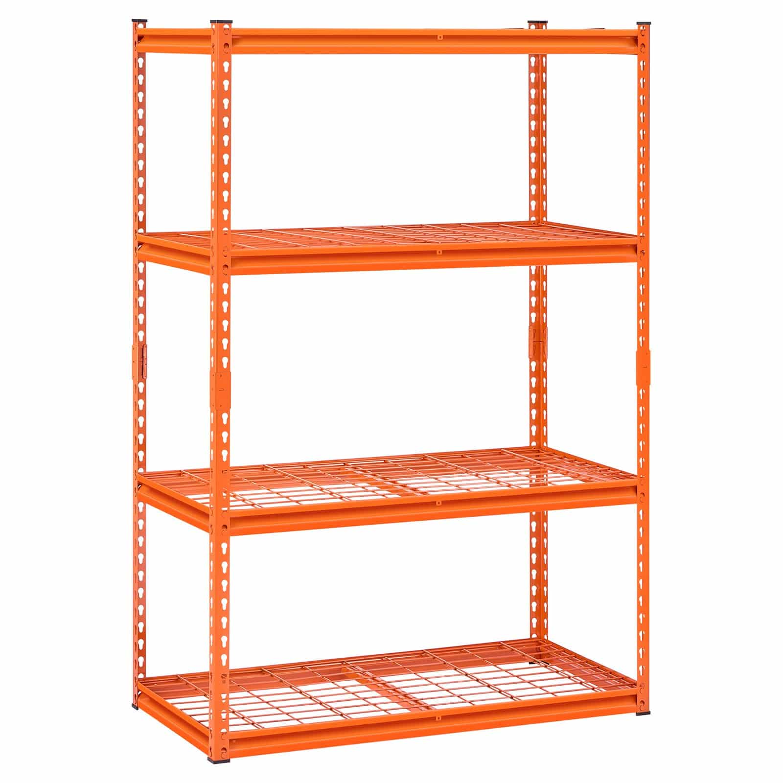 VEVOR 4-Tier Adjustable Metal Storage Rack, 1088 kg Capacity, 51x102x152 cm Heavy Duty Garage Shelf for Warehouse, Orange — attēls 10