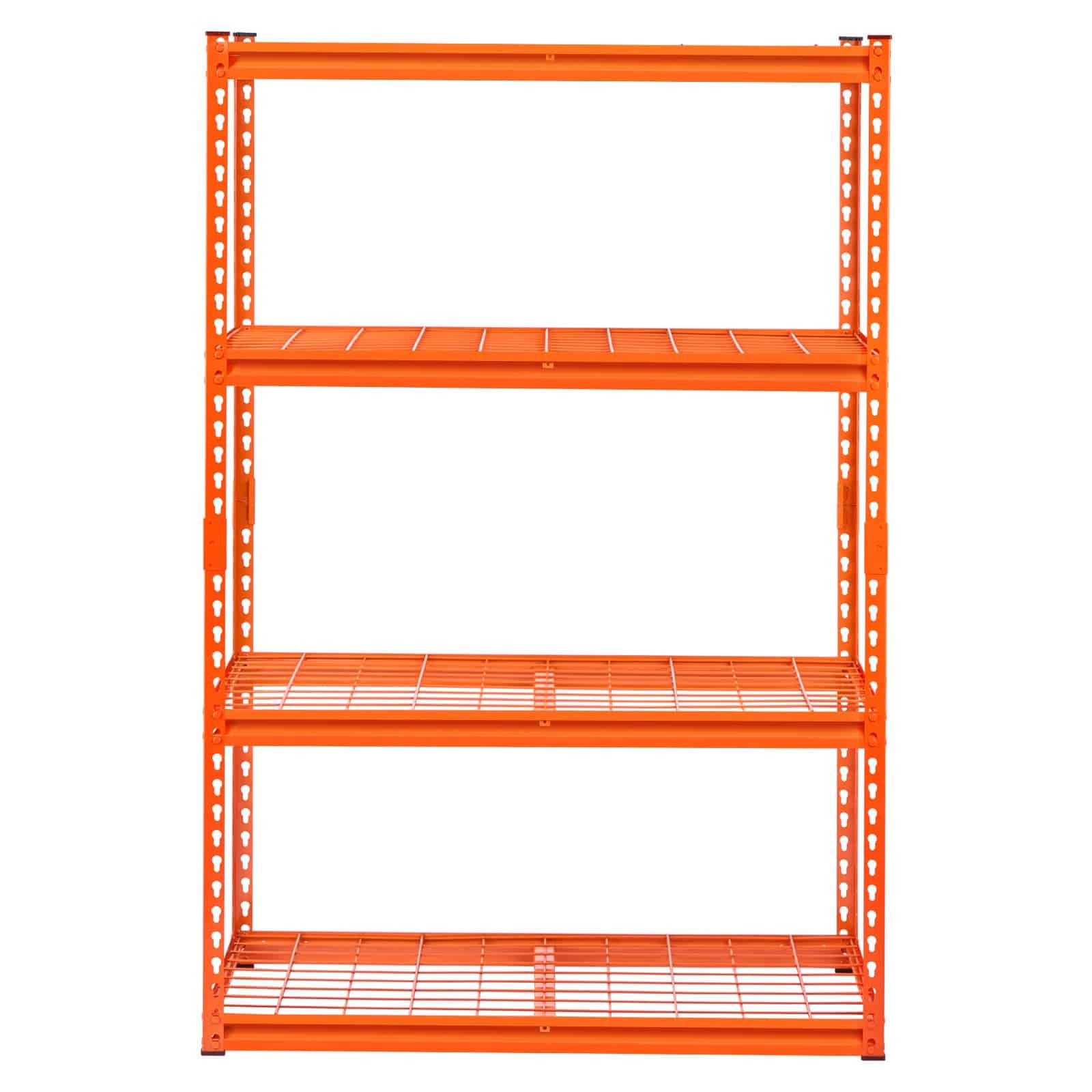 VEVOR 4-Tier Adjustable Metal Storage Rack, 1088 kg Capacity, 51x102x152 cm Heavy Duty Garage Shelf for Warehouse, Orange — attēls 9