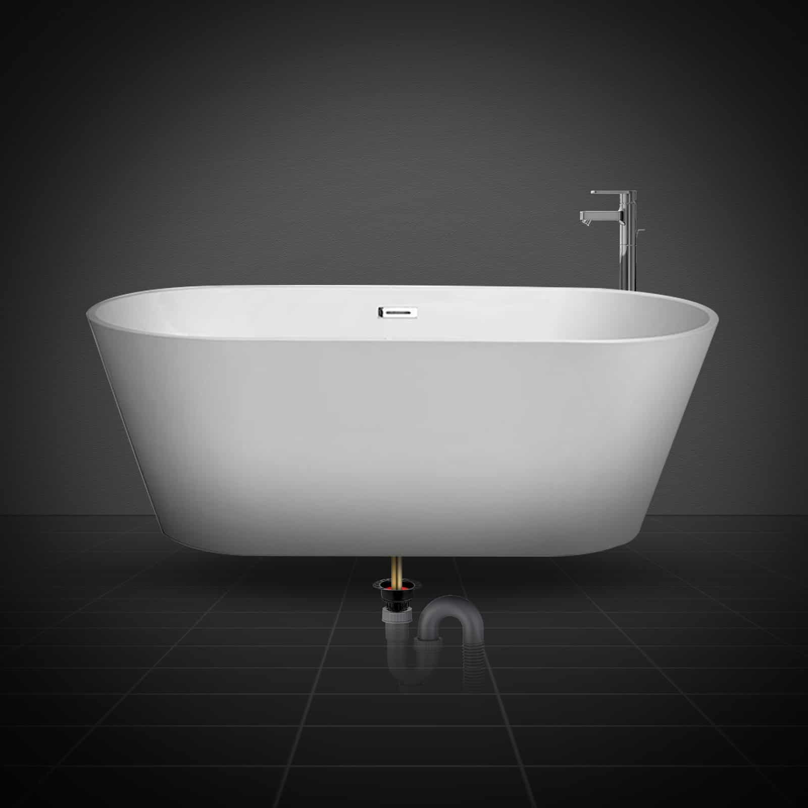 VEVOR ABS Freestanding Bathtub Drain Kit with Brass Pipes & Adapter, Fits Floor/Island Tubs, Easy Install, Durable & Versatile - Зображення 8