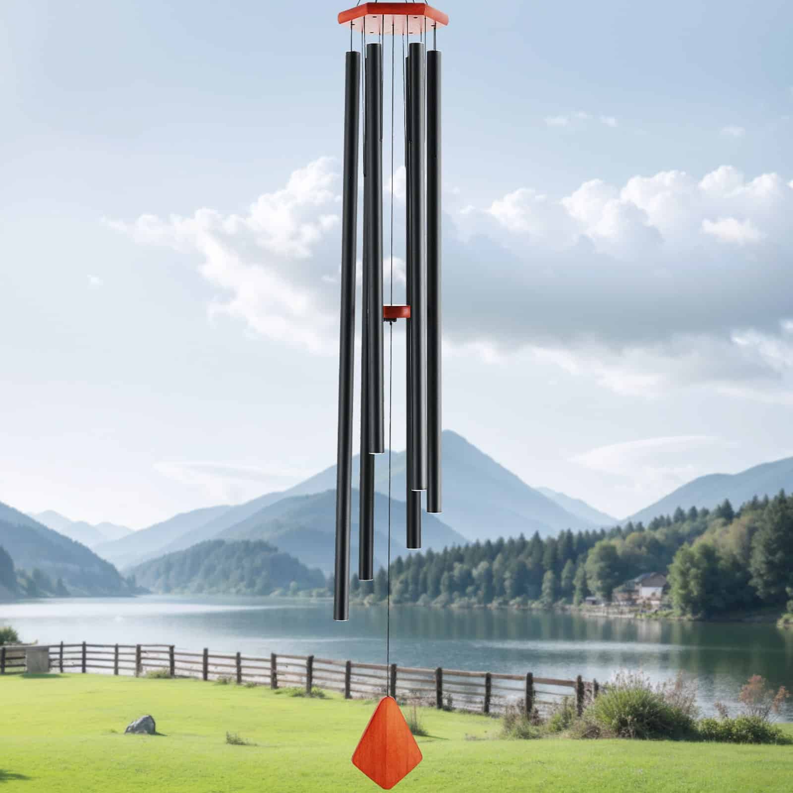 VEVOR 152 cm Deep Tone Wind Chimes with 6 Aluminum Tubes, Bronze Outdoor Memorial Wind Chime for Garden, Patio, Porch - Image 8