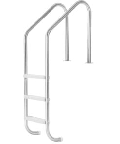 VEVOR лестница для бассейна с 3 ступенями и двойными поручнями, противоскользящие ступени из нержавеющей стали, 120 кг, для бассейнов 122–137 см