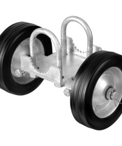 VEVOR регулируемый комплект фурнитуры для откатных ворот с резиновыми роликами, до 272 кг, для направляющих 32–60мм, черный