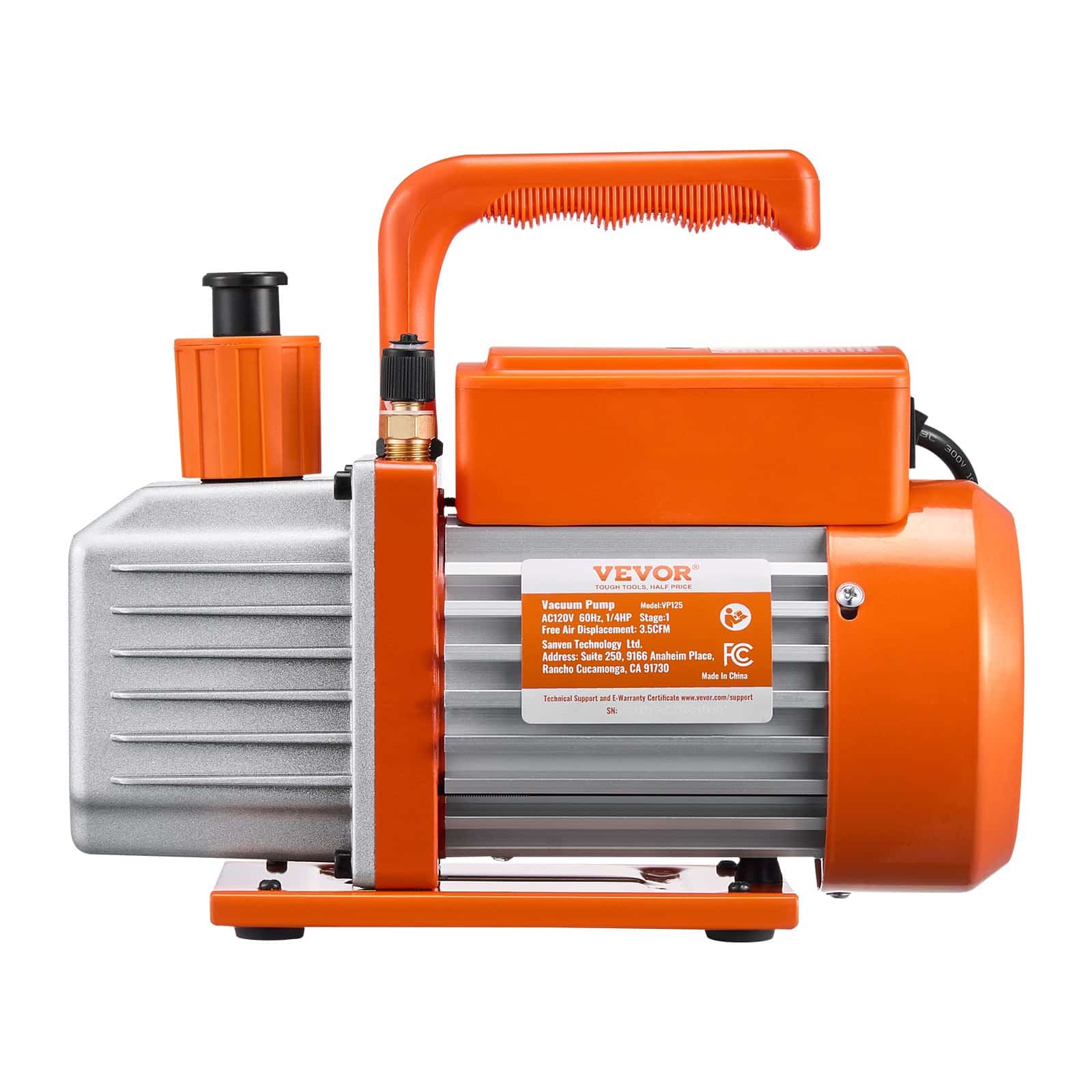 VEVOR 217 L/min (3.5 CFM) HVAC Vacuum Pump & Manifold Gauge Kit with Hoses, for R134a R12 R22 R410A R404 R407C Refrigerants - Зображення 10