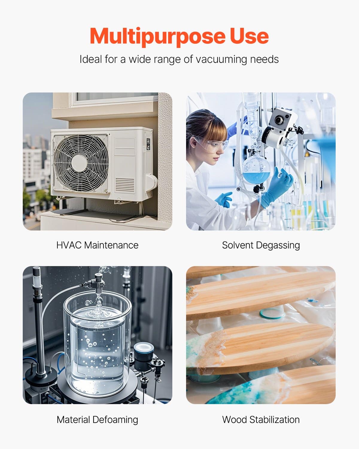 VEVOR 233 L/min Single-Stage Rotary Vane Vacuum Pump Kit with Oil, for HVAC R134a R22 R410a Systems, Auto AC & Resin Degassing - Зображення 6