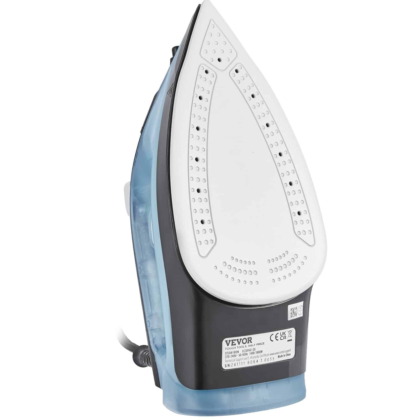 VEVOR 1600W Steam Iron with PTFE Soleplate, Auto Shut-Off, Anti-Drip, 180g/min Steam Boost, 4 Temp Settings, Self-Clean - Pilt 10