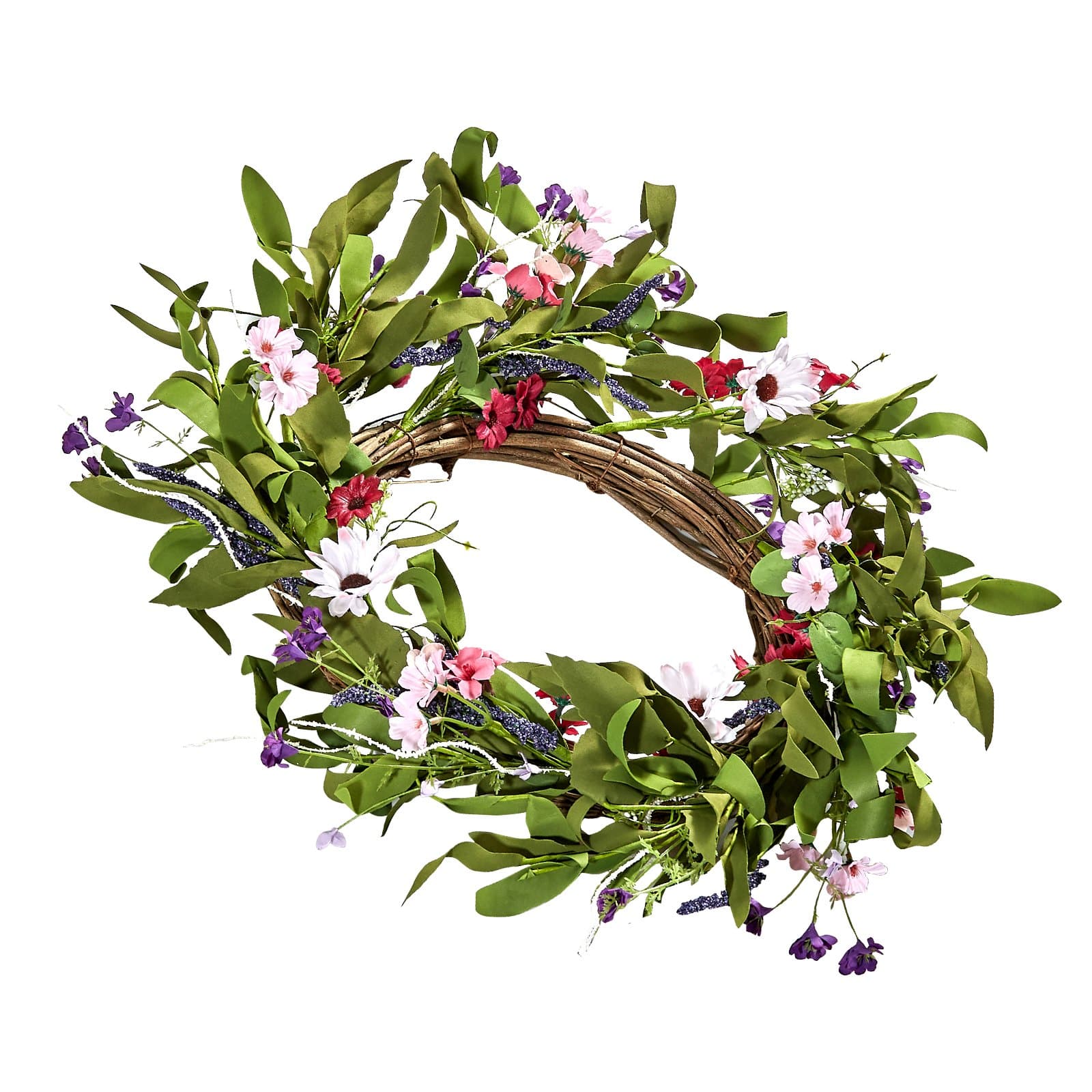VEVOR 56 cm All-Season Artificial Wreath with Pink Daisies & Greenery – Indoor/Outdoor Floral Decor for Home, Wedding, Events – Paveikslėlis 11